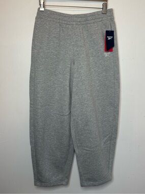 Reebok Women’s Grey Heather Barrel Cozy Classic Sweatpant Size L Large NWT